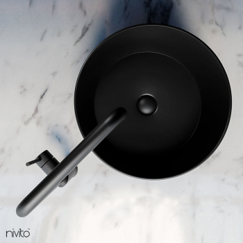 Bathroom basin black - Nivito 1-MO-365-BL