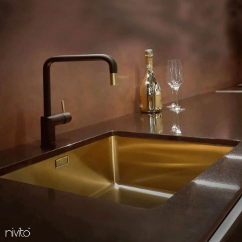 Gold kitchen sink - Nivito 3-CU-500-BB