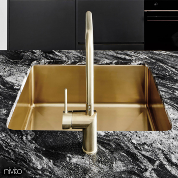 Gold kitchen sink - Nivito 1-CU-500-BB